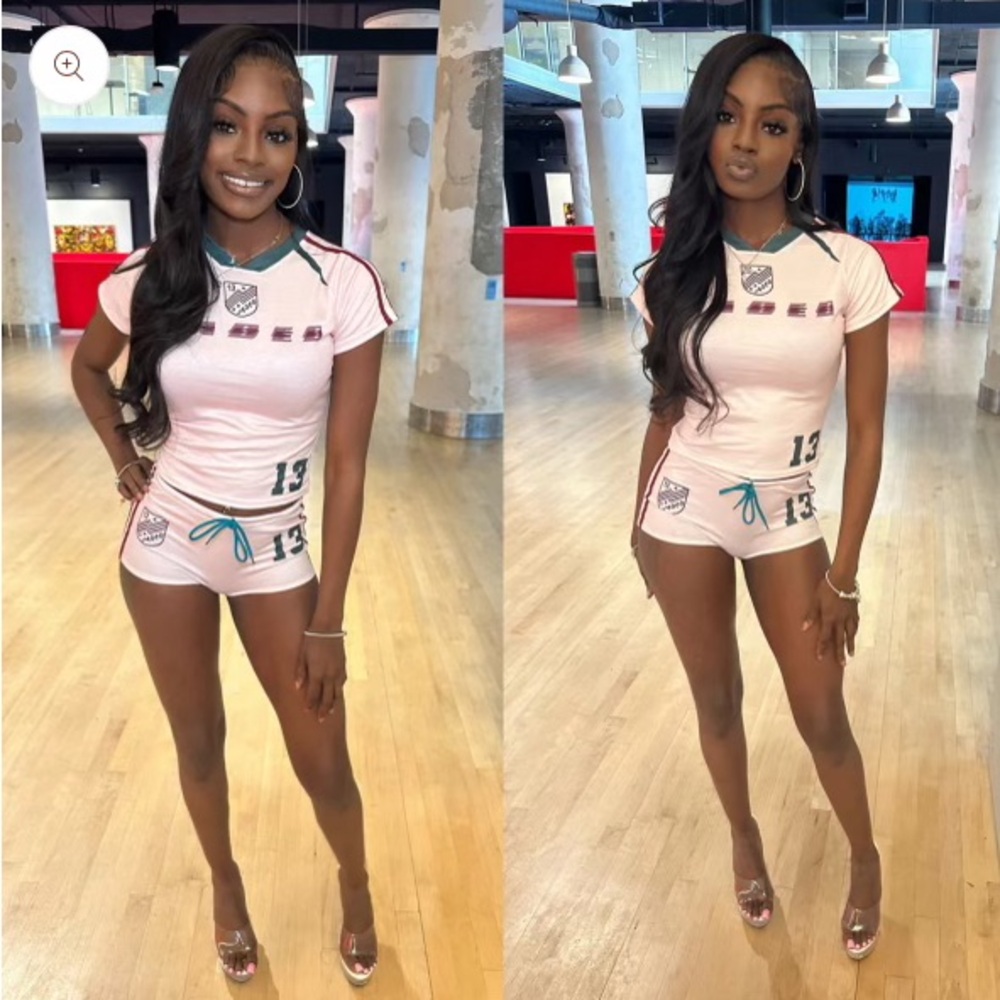 Pink Athletic Two-Piece Set